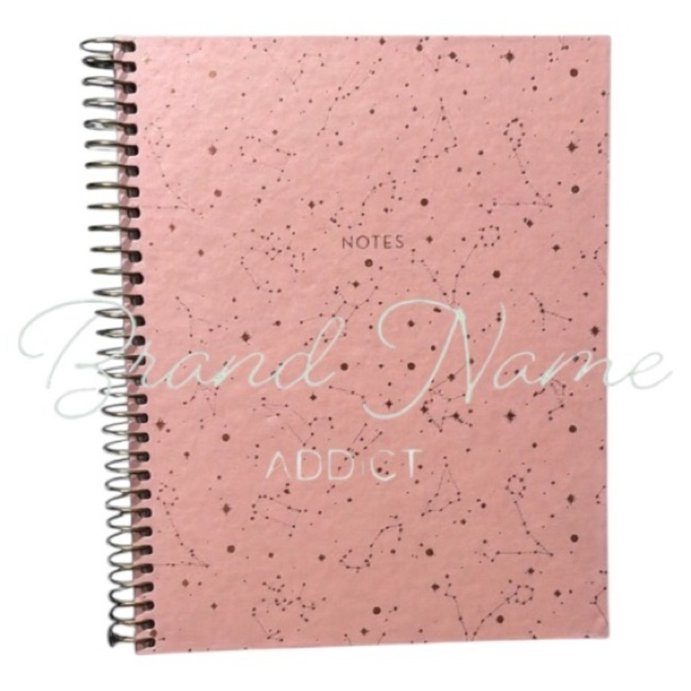 PRICE IS FIRM - Peachy Pink Constellation Spiral Notebook